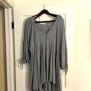 We The Free blouse with bell tie sleeves